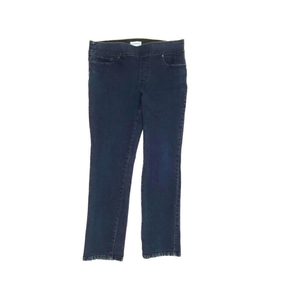 Liz Claiborne Jeans Women M Blue Classic Straight Crop Dark Wash Denim